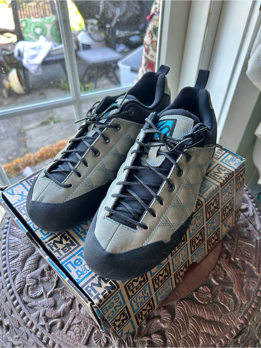 Five Ten Guide Tennie Women’s 10 Approach Hiking Shoes Gray Blue Stealth Rubber